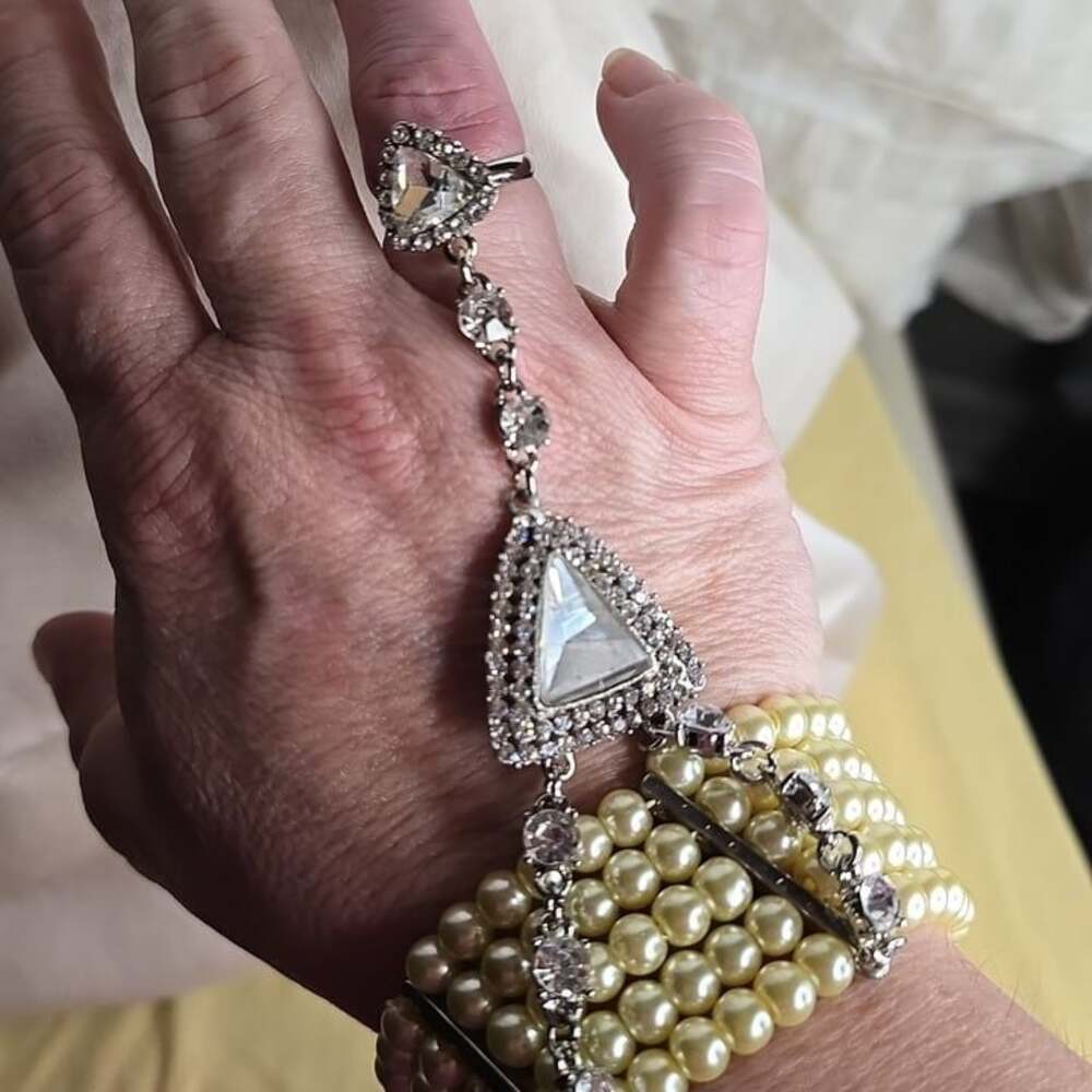 Vintage Art Deco Chain Slave Bracelet